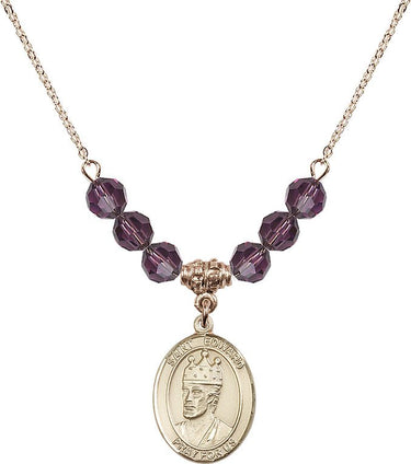 St. Edward the Confessor Birthstone Necklace | 3/4 inch