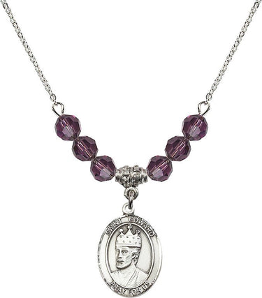 St. Edward the Confessor Birthstone Necklace | 3/4 inch