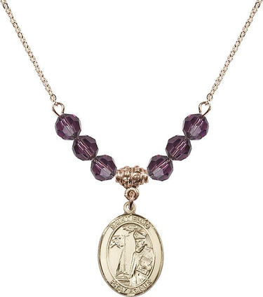 St. Elmo Birthstone Necklace | 3/4 inch | 6mm Beads