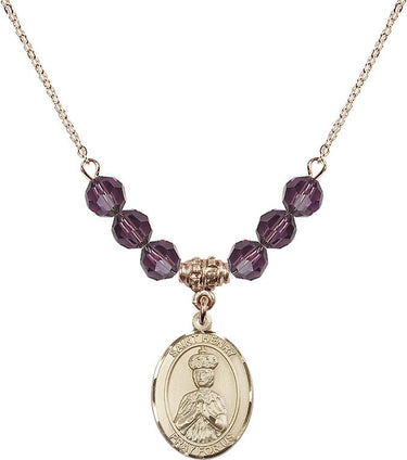 Collar de piedra natal de San Enrique II | 1.9 cm | Cuentas de 6 mm