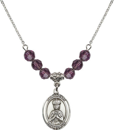 Collar de piedra natal de San Enrique II | 1.9 cm | Cuentas de 6 mm