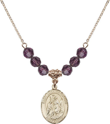 Saint John the Baptist Birthstone Necklace | 3/4 inch | 6mm Beads