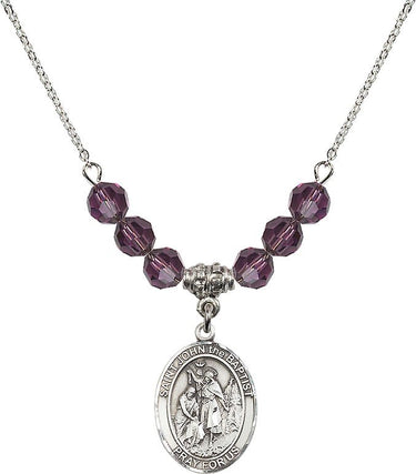 Saint John the Baptist Birthstone Necklace | 3/4 inch | 6mm Beads