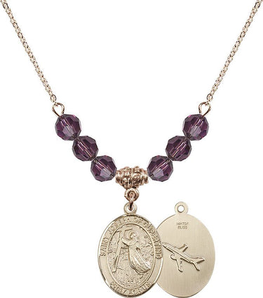 Saint Joseph of Cupertino Birthstone Necklace | 3/4 inch | 6mm Beads