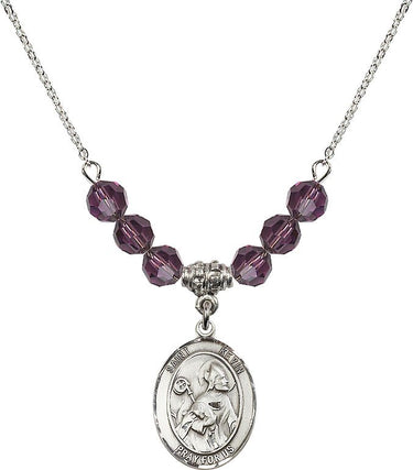 Saint Kevin Birthstone Necklace | 3/4 inch | 6mm Beads
