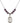 Saint Monica Birthstone Necklace | 3/4 inch | 6mm Beads  Amethyst Sterling Silver