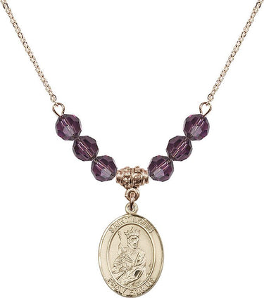 Saint Louis Birthstone Necklace | 3/4 inch | 6mm Beads
