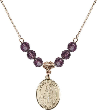 Saint Patrick Birthstone Necklace | 3/4 inch | 6mm Beads | N30-8084