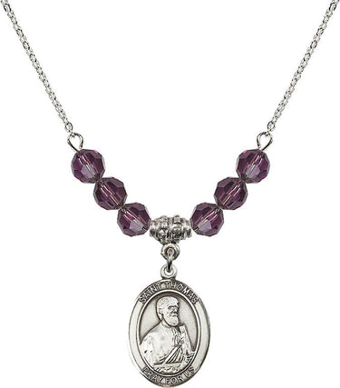 Collar con piedra natal de Santo Tomás Apóstol | 1,9 cm