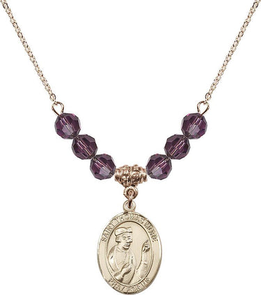 Collar de nacimiento Santo Tomás Moro | 1,9 cm | Cuentas de 6 mm