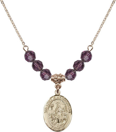 Lord Is My Shepherd Birthstone Necklace | 3/4 inch | 6mm Beads
