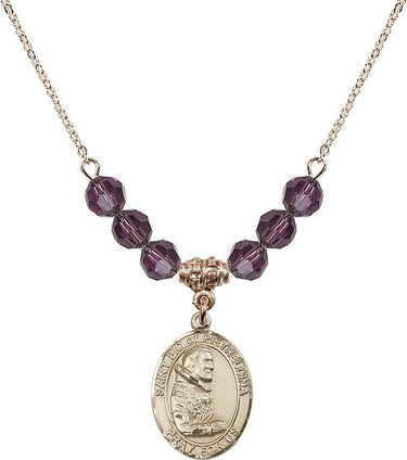 Collar de la piedra natal de San Pío de Pietrelcina | 1,9 cm | Cuentas de 6 mm