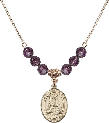Collar de natalicio de Santa Walburga | 1,9 cm | Cuentas de 6 mm