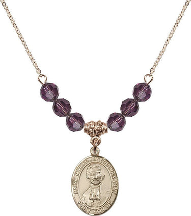 Collar con piedra natal de San Marcelino Champagnat | 1,9 cm