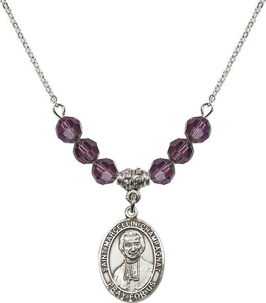 Collar con piedra natal de San Marcelino Champagnat | 1,9 cm