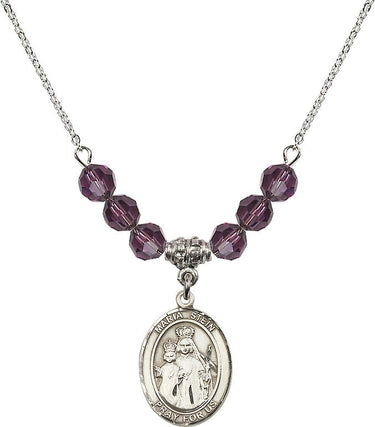 Maria Stein Birthstone Necklace | 3/4 inch | 6mm Beads