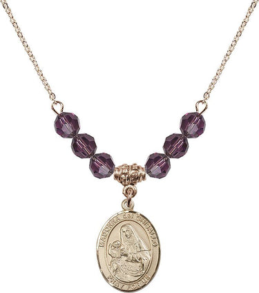 Madonna del Ghisallo Birthstone Necklace | 3/4 inch | 6mm Beads