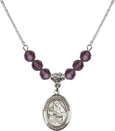 Madonna del Ghisallo Birthstone Necklace | 3/4 inch | 6mm Beads