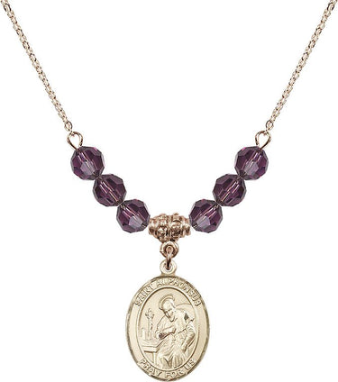 Collar de piedra natal de San Alfonso | 3/4 pulgada | Cuentas de 6 mm