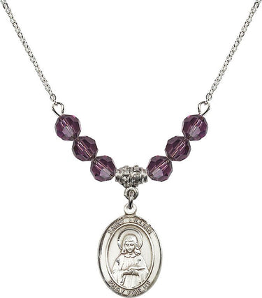 Collar de piedra natal de Santa Liliana | 1,9 cm | Cuentas de 6 mm