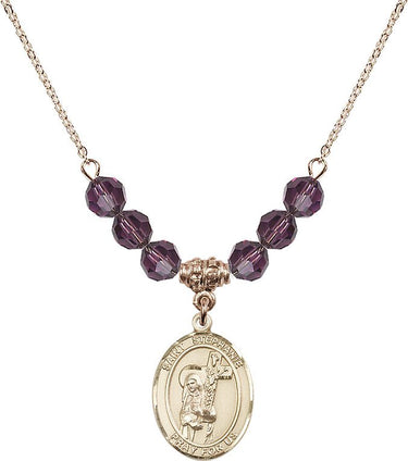 Collar de la piedra natal de Santa Estefanía | 1,9 cm | Cuentas de 6 mm