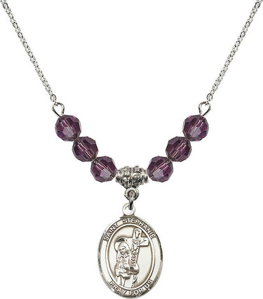 Collar de la piedra natal de Santa Estefanía | 1,9 cm | Cuentas de 6 mm