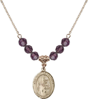 San Juan de la Cruz Birthstone Necklace | 3/4 inch | 6mm Beads