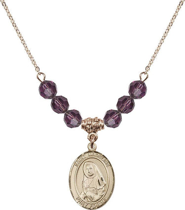 Collar con piedra natal de Santa Magdalena Sofía Barat | 3/4 de pulgada