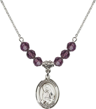 Collar con piedra natal de Santa Magdalena Sofía Barat | 3/4 de pulgada