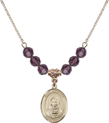 Collar de la piedra natal de Santa Rebeca | 1,9 cm | Cuentas de 6 mm
