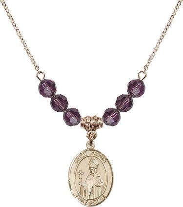 Collar de piedras de nacimiento St. Austin | 1,9 cm | Cuentas de 6 mm