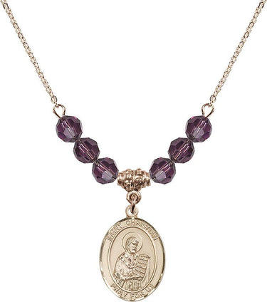 St. Christian Demosthenes Birthstone Necklace | 3/4 inch