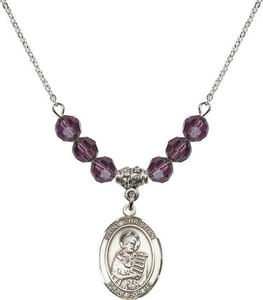 St. Christian Demosthenes Birthstone Necklace | 3/4 inch