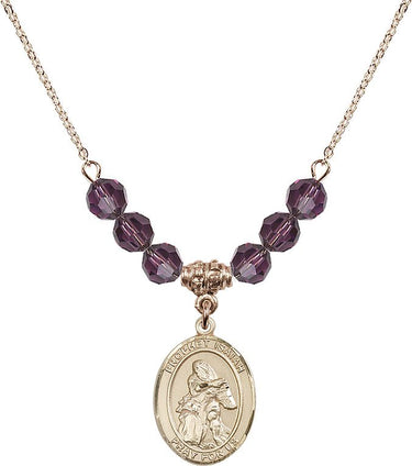 St. Isaiah Birthstone Necklace | 3/4 inch | 6mm Beads
