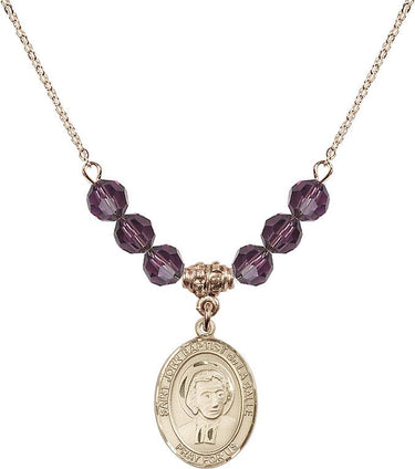 St. John Baptist de la Salle Birthstone Necklace | 3/4 inch