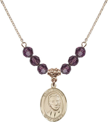 Collar de la piedra natal de San Eugenio de Mazenod | 1,9 cm | Cuentas de 6 mm