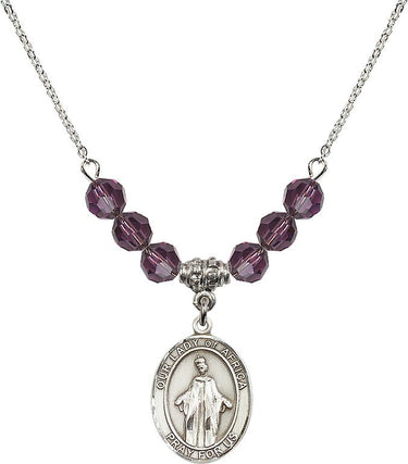 Our Lady of Africa Birthstone Necklace | 3/4 inch | 6mm Beads