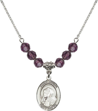 Collar de piedra natal de San Bruno | 1.9 cm | Cuentas de 6 mm