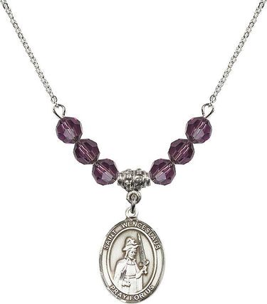 Collar de piedra natal de San Wenceslao | 1,9 cm | Cuentas de 6 mm