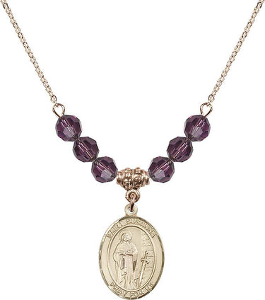 Collar de la piedra natal de Santa Susana | 1,9 cm | Cuentas de 6 mm