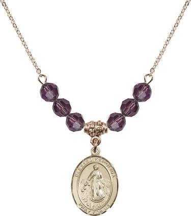 Blessed Karolina Kozkowna Birthstone Necklace | 3/4 inch