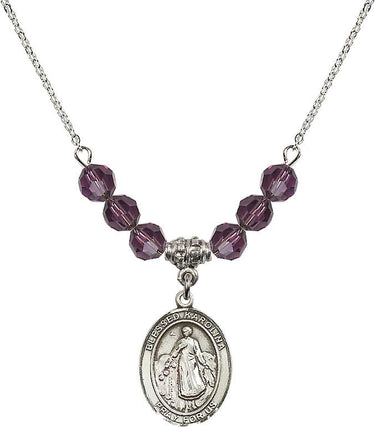 Blessed Karolina Kozkowna Birthstone Necklace | 3/4 inch