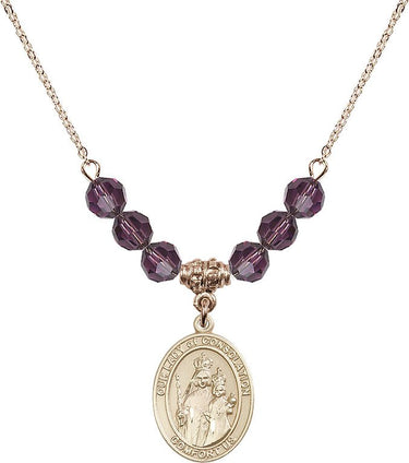 Our Lady of Consolation Birthstone Necklace | 3/4 inch | 6mm Beads