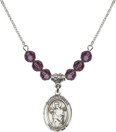 Saint Aedan of Ferns Birthstone Necklace | 3/4 inch | 6mm Beads