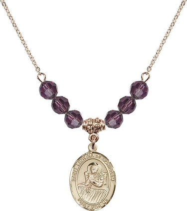 Saint Lidwina of Schiedam Birthstone Necklace | 3/4 inch | 6mm Beads