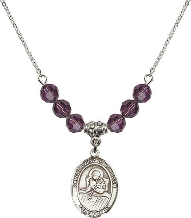 Saint Lidwina of Schiedam Birthstone Necklace | 3/4 inch | 6mm Beads