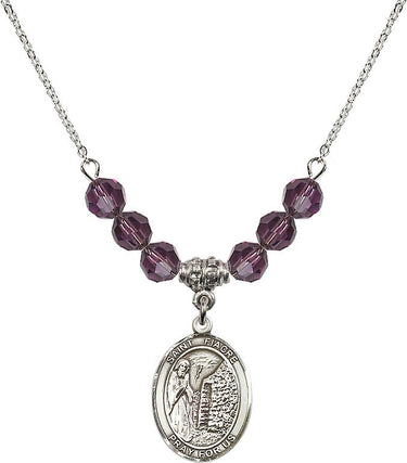 Saint Fiacre Birthstone Necklace | 3/4 inch | 6mm Beads