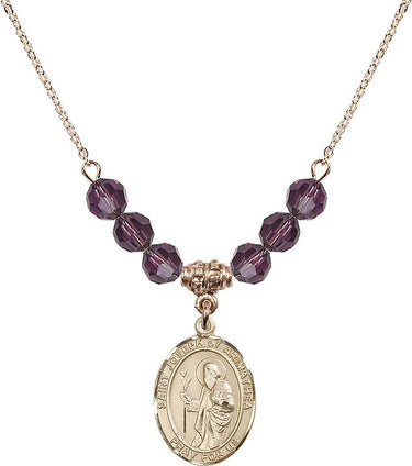 Saint Joseph of Arimathea Birthstone Necklace | 3/4 inch | 6mm Beads