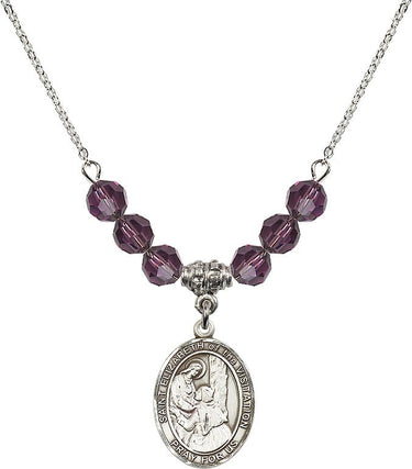 Saint Elizabeth of the Visitation Birthstone Necklace | 3/4 inch | 6mm Beads