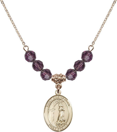 Saint Zoe of Rome Birthstone Necklace | 3/4 inch | 6mm Beads